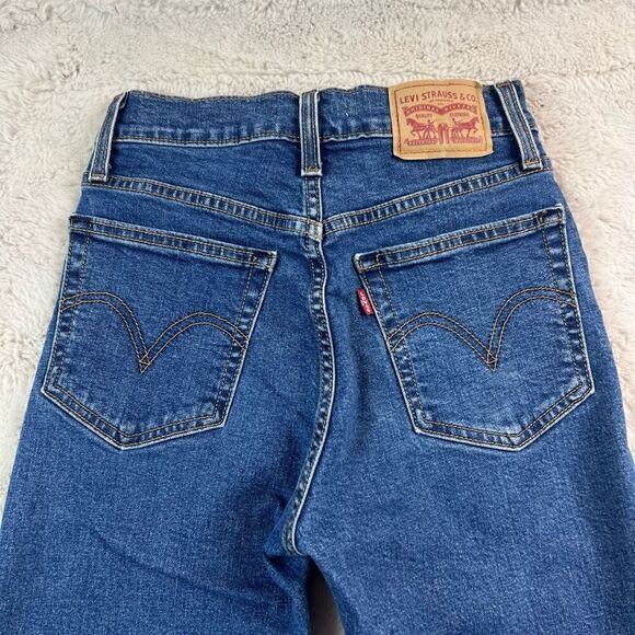 Levis Jeans Womens Size 25 Wedgie Skinny Raw Hem Ankle Button Fly - Picture 11 of 12